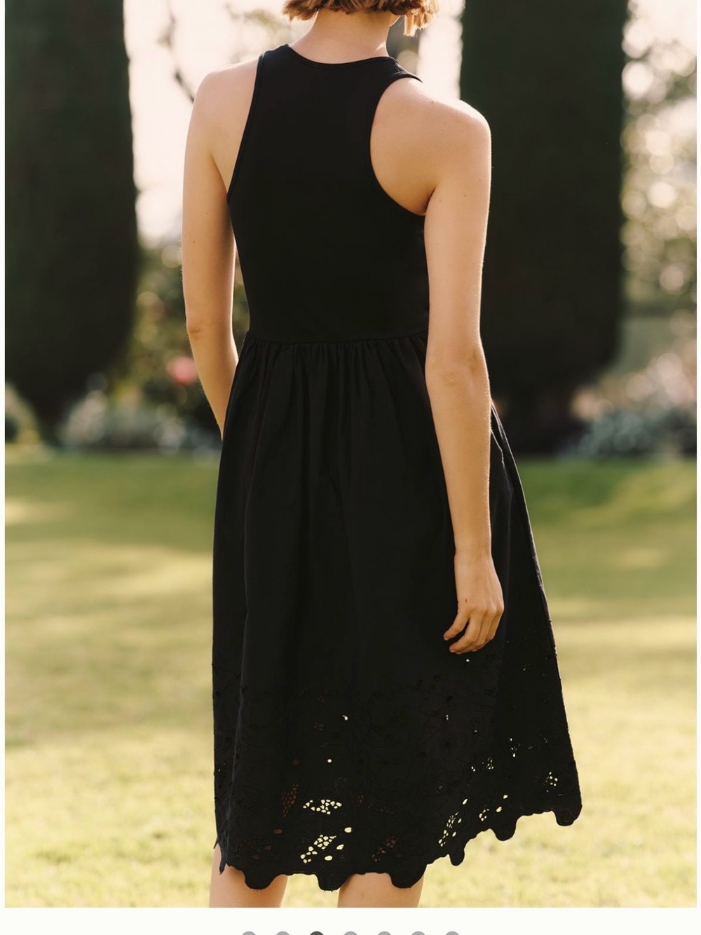 Maeve Black Sleeveless Scoop-Neck Midi Dress 👗 Size M NWT - Picture 3 of 6